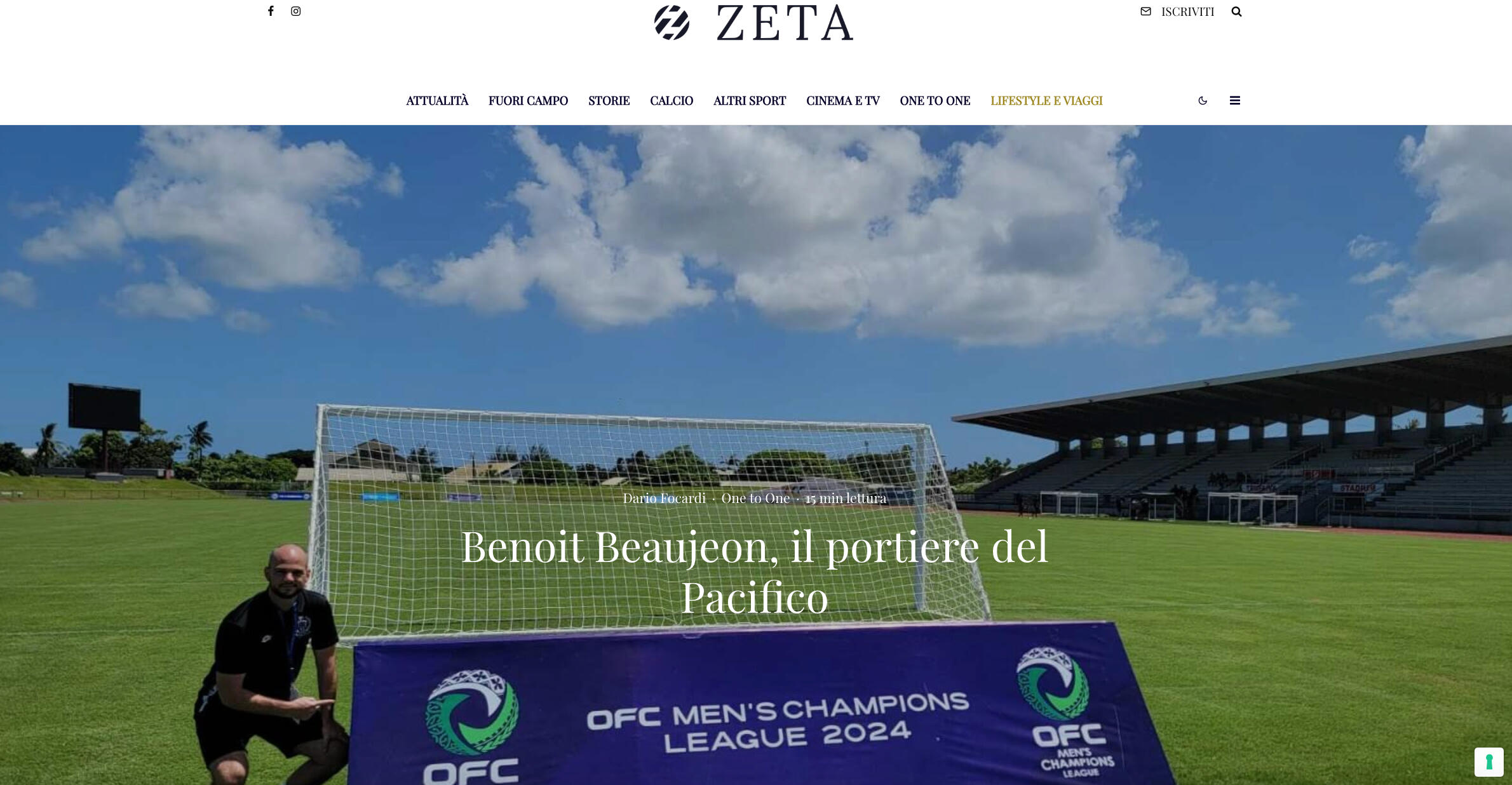 Zeta - Benoit Beaujeon, il portiere del Pacifico